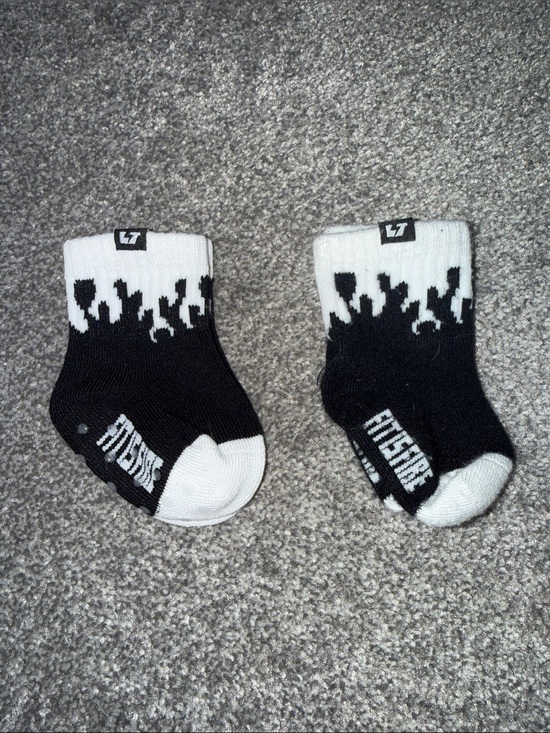 Other - Fit is Fire. Black & White Flame Baby Socks